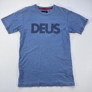 DEUS EX MACHINA Short Sleeve T-Shirt Tee Mens XS True Indigo Blue